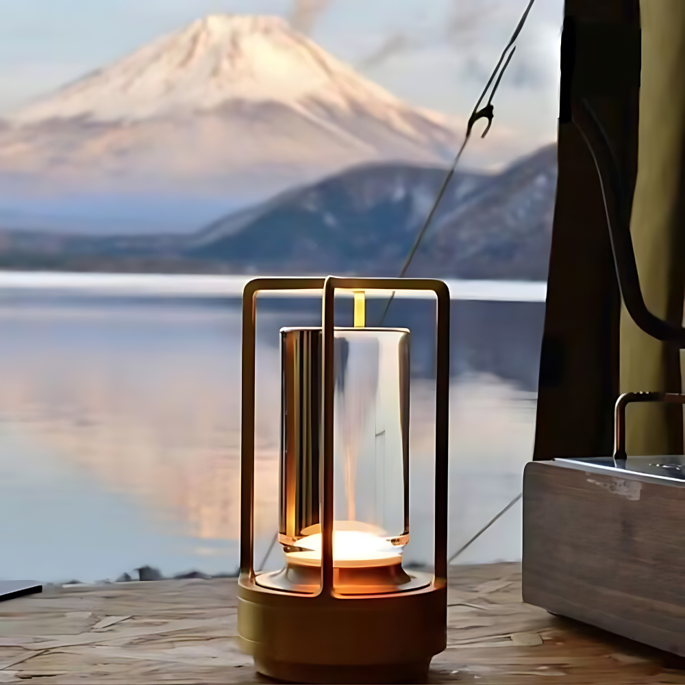 Japanese-Inspired Crystal Lantern Lamp