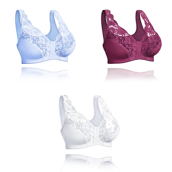 Front hooks. stretch-lace. super-lift. and posture correction – ALL IN ONE BRA!