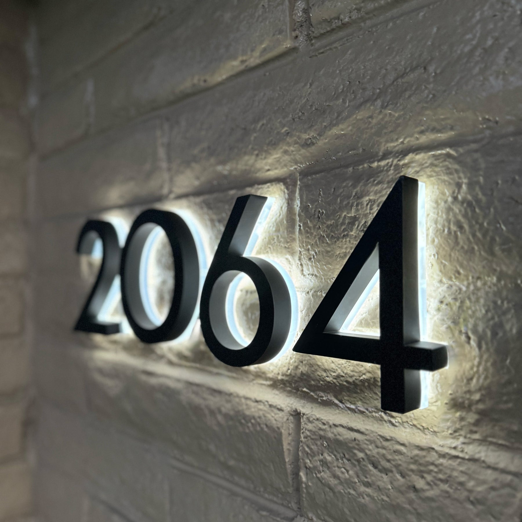 Backlit LED House Address Numbers