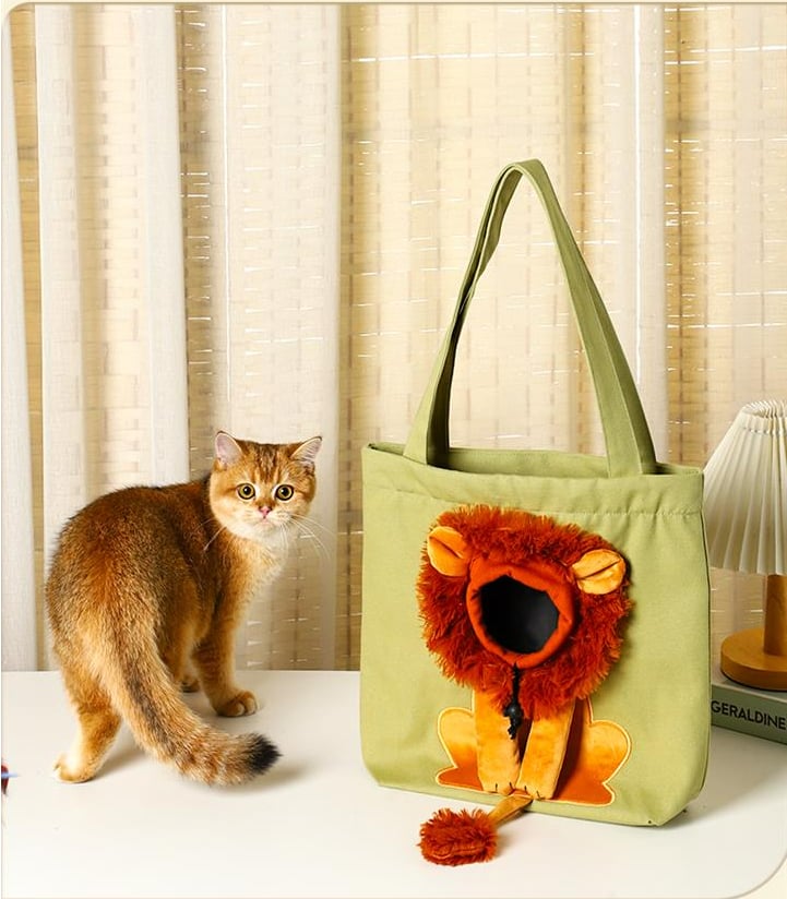 🦁Lion-Shaped Pet Canvas Shoulder Bag