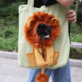 🦁Lion-Shaped Pet Canvas Shoulder Bag