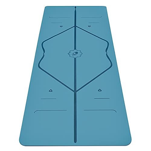 Liforme Original Yoga Mat – Free Yoga Bag Included - Patented Alignment System. Warrior-like Grip. Non-slip. Eco-friendly. sweat-resistant. long. wide. 4.2mm thick mat for comfort