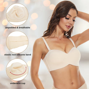 LAST DAY 49% OFF - Full Support Non-Slip Convertible Bandeau Bra (Buy 2 Free Shipping)