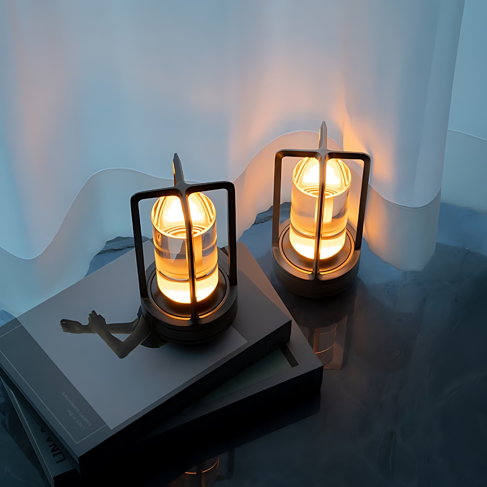 Japanese-Inspired Crystal Lantern Lamp