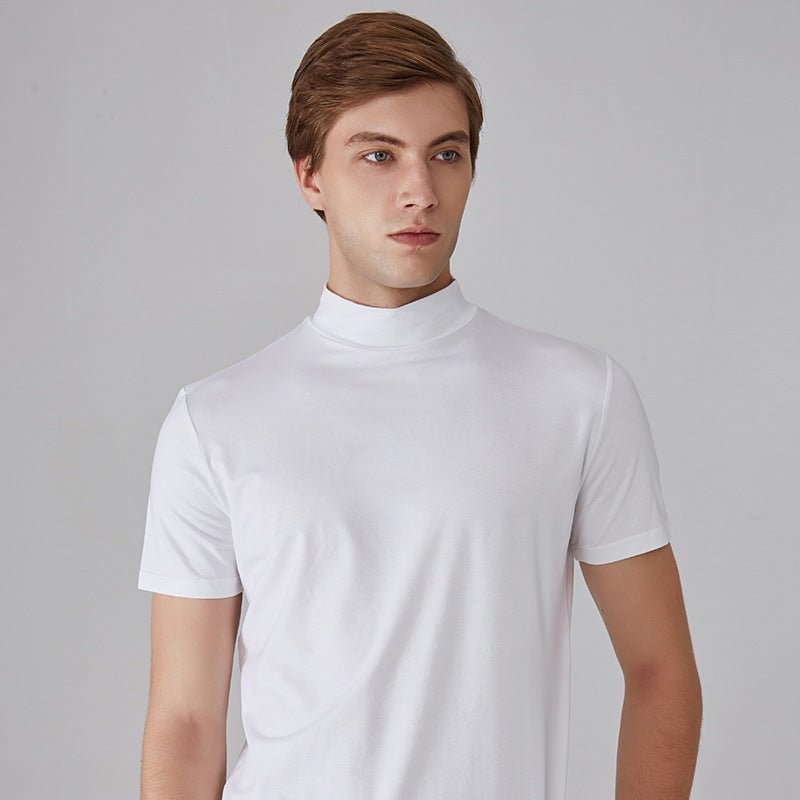 🎁2024 New Year Hot Sale🎁Men 's High Neck Slim Fit T-shirt-BUY 3 GET FREE SHIPPING