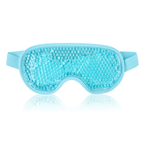 NEWGO Cold Eye Mask Cooling Eye Mask for Dry Eyes. Gel Eye Mask Eye Ice Pack Reusable Cold Eye Compress for Dark Circles. Migraines. Eye Surgery. Skin Care (Blue)