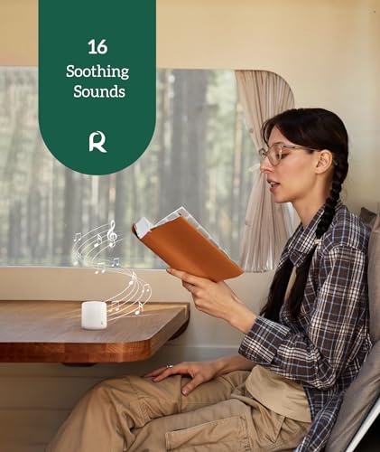 Portable Sound Machine for Sleep - Mini White Noise Sound Machine for Travel. 16 Non-Repetitive Soothing Sounds. Timer. Rechargeable. Brown Noise Sound Machine for Home Office Gift