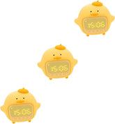 Amosfun 3 Sets Hug Duck Alarm Clock Modeling Lamp Night Light Dormitory Alarm Clock Cartoon Alarm Clock Decorative Table Clock Creative Light Adornment Dormitory Small Clock