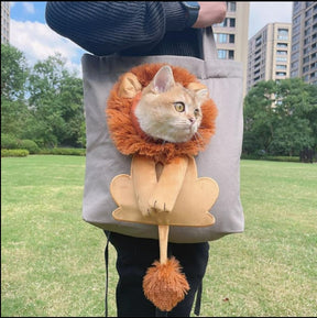 🦁Lion-Shaped Pet Canvas Shoulder Bag