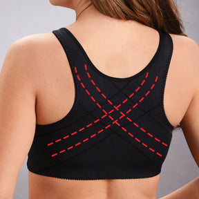 Front hooks. stretch-lace. super-lift. and posture correction – ALL IN ONE BRA!