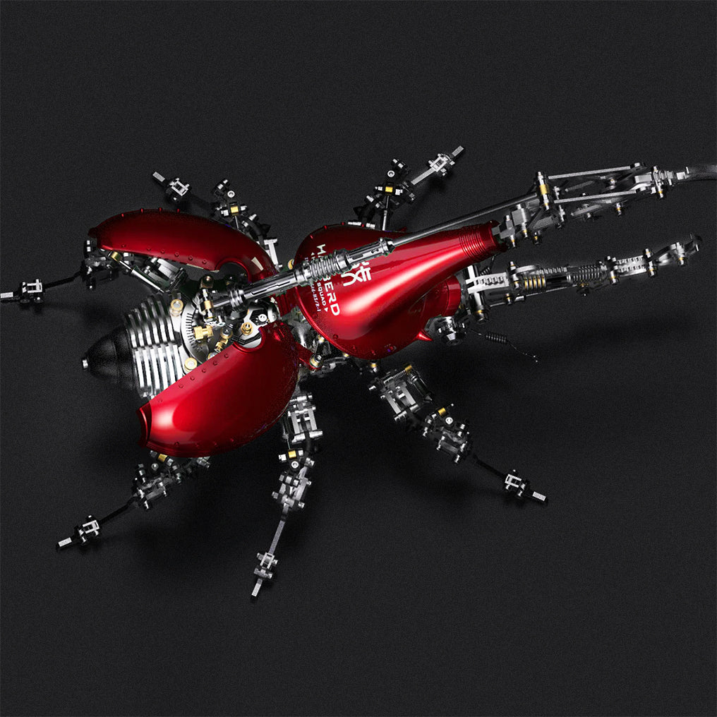 DIY 3D Hercules Beetle with Long Horn Metal Model Puzzles Kits