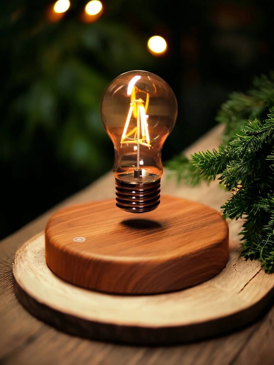 BrightHouse™ Levitating Lamp With Wooden Base