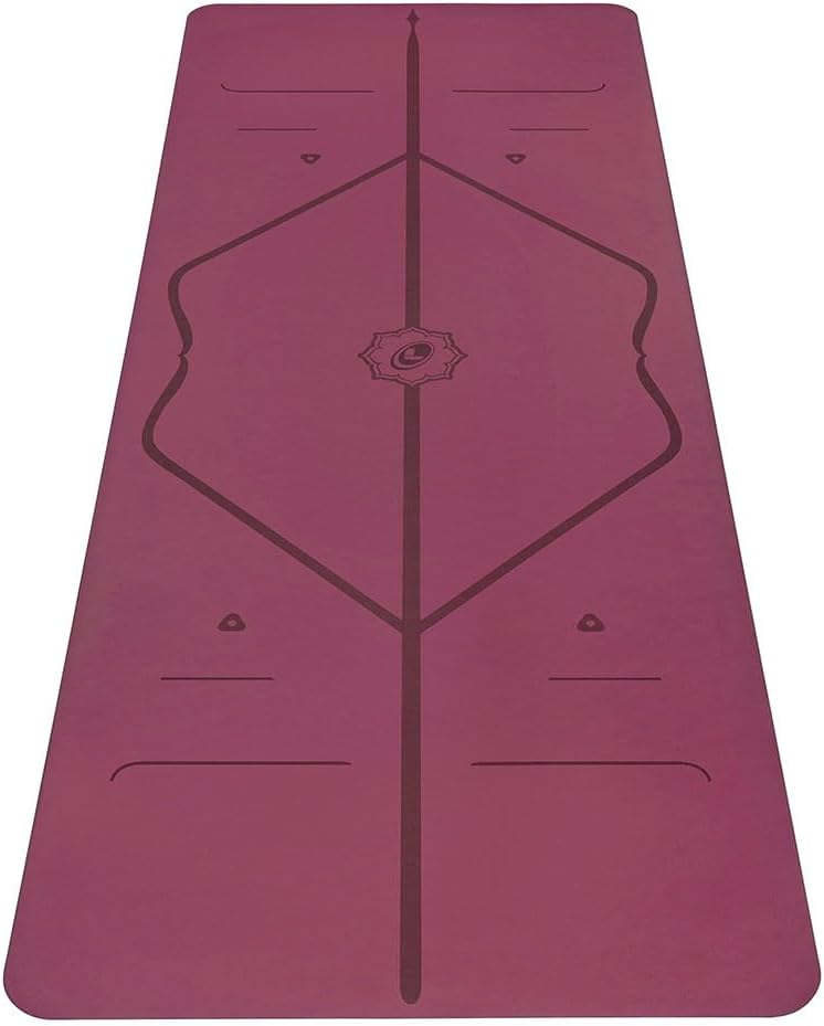 Liforme Original Yoga Mat – Free Yoga Bag Included - Patented Alignment System. Warrior-like Grip. Non-slip. Eco-friendly. sweat-resistant. long. wide. 4.2mm thick mat for comfort