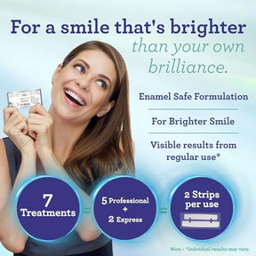 GuruNanda Teeth Whitening Strips. 7 Day Treatments. Enamel-Safe Teeth Whitening for Sensitive Teeth. Non-Slip. Dry Strip Technology