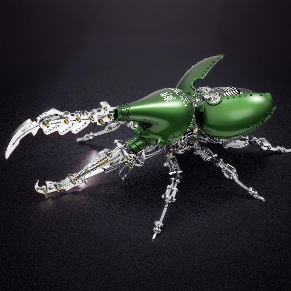 DIY 3D Hercules Beetle with Long Horn Metal Model Puzzles Kits