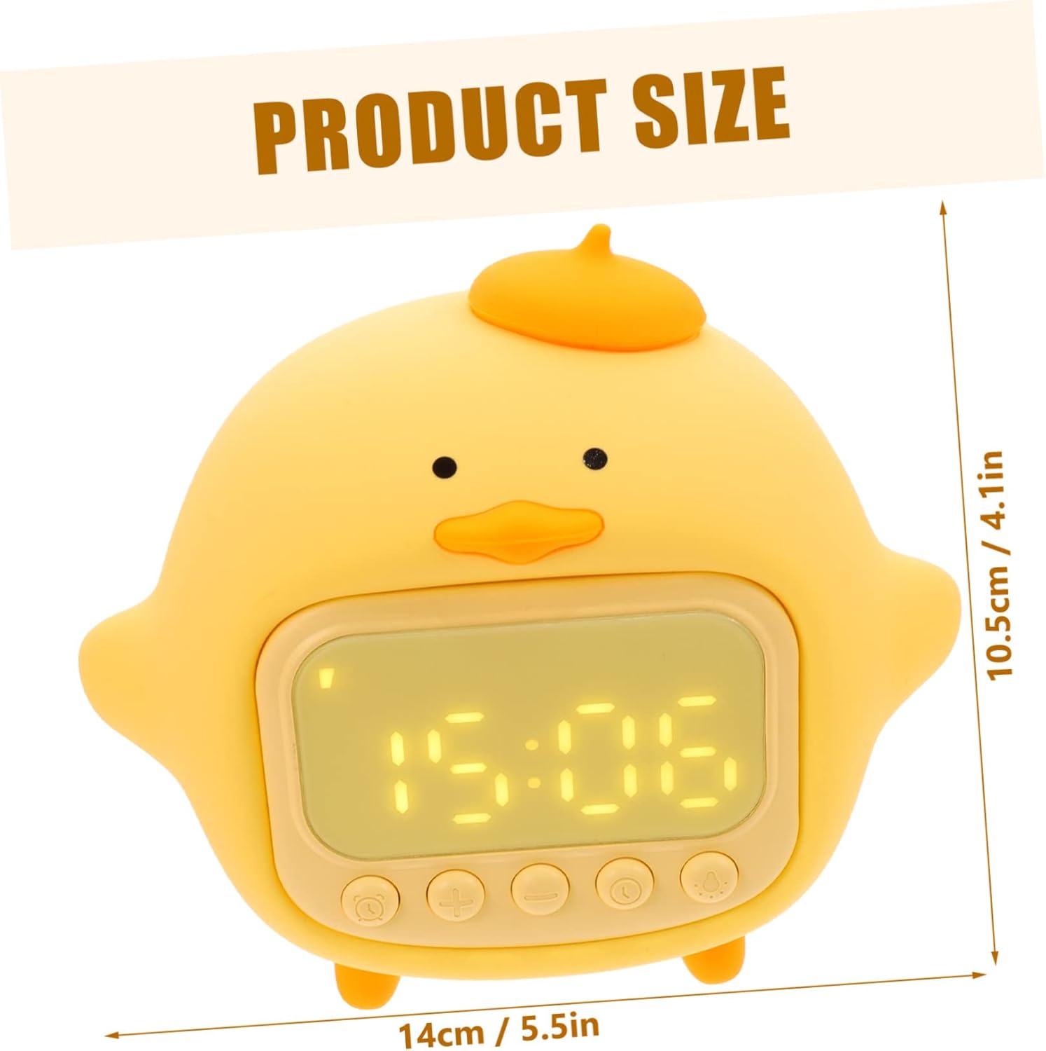 Amosfun 3 Sets Hug Duck Alarm Clock Modeling Lamp Night Light Dormitory Alarm Clock Cartoon Alarm Clock Decorative Table Clock Creative Light Adornment Dormitory Small Clock