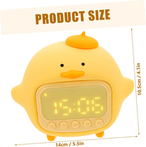 Amosfun 3 Sets Hug Duck Alarm Clock Modeling Lamp Night Light Dormitory Alarm Clock Cartoon Alarm Clock Decorative Table Clock Creative Light Adornment Dormitory Small Clock