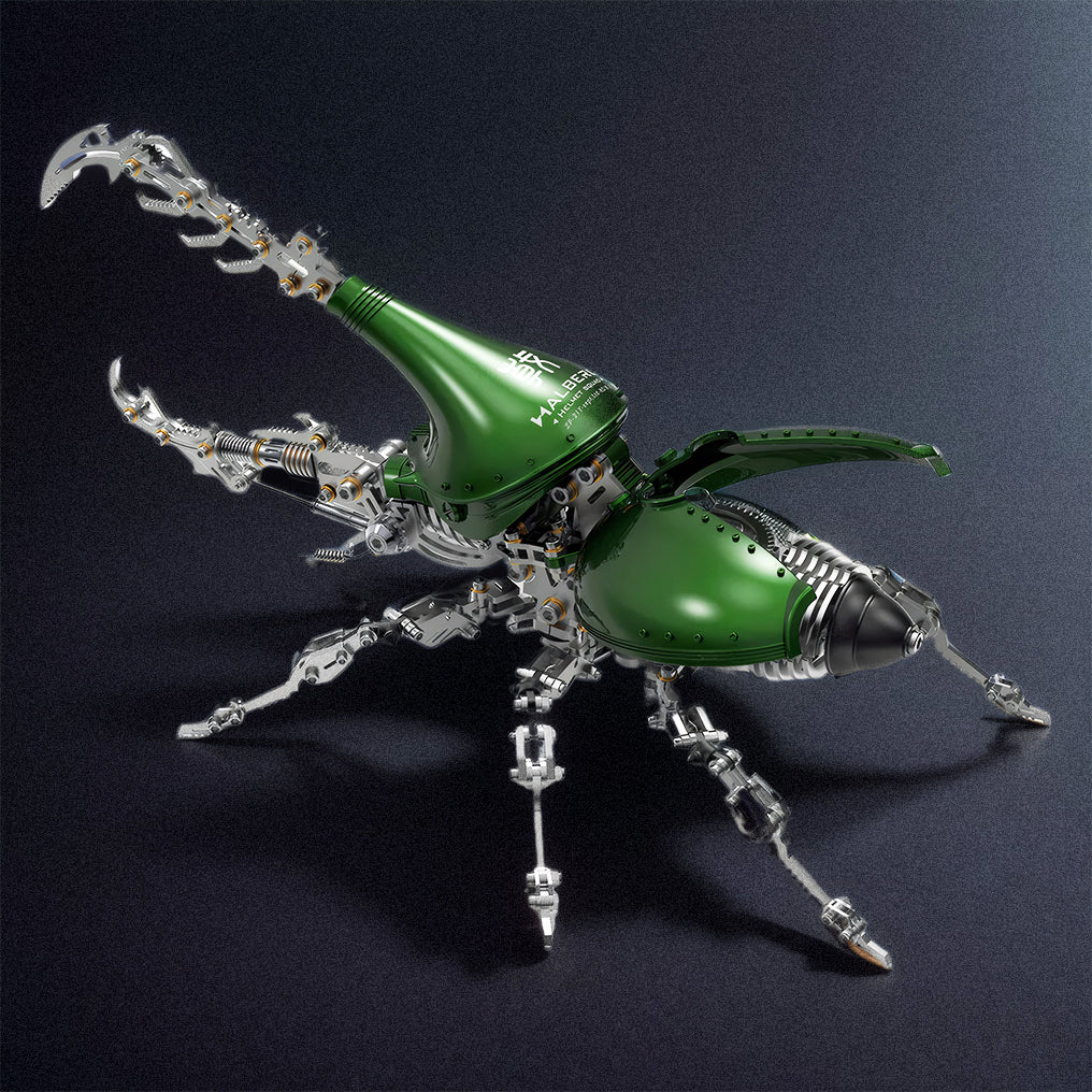 DIY 3D Hercules Beetle with Long Horn Metal Model Puzzles Kits