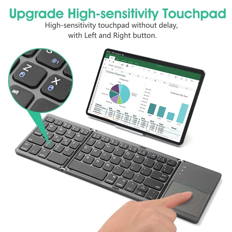 🔥Hot Sale 49% OFF🔥Foldable Bluetooth Keyboard with Touchpad