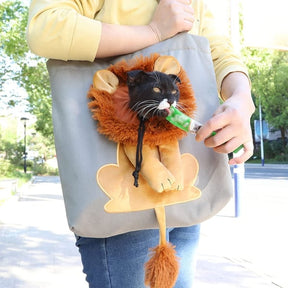 🦁Lion-Shaped Pet Canvas Shoulder Bag