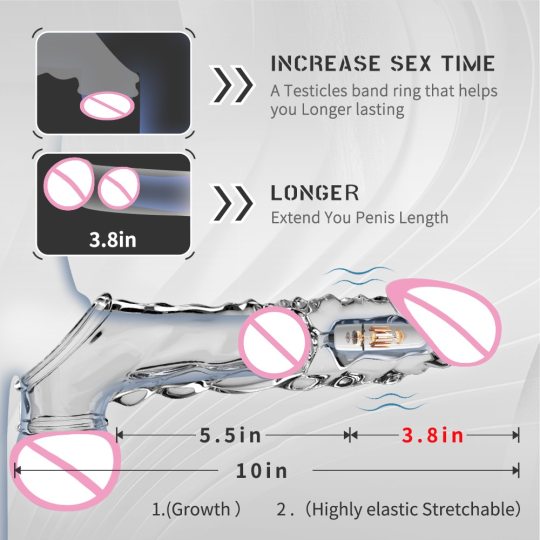 💥Confidential shipment💥Reusable High Quality Silicone Penis Extension Vibrator😍