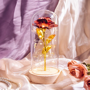Rose Love™ Rose Flower LED Light Preserved Roses In Glass