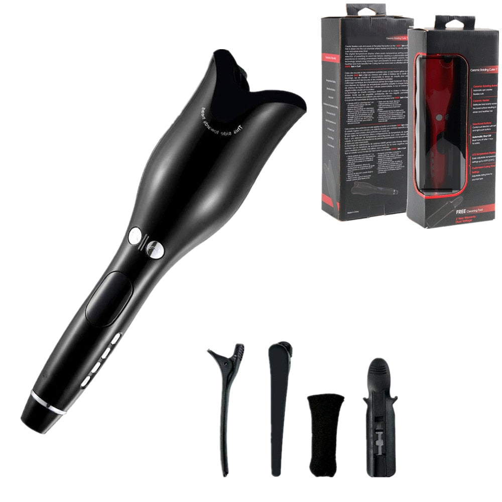 Auto Rotating Ceramic Hair Curler Wand