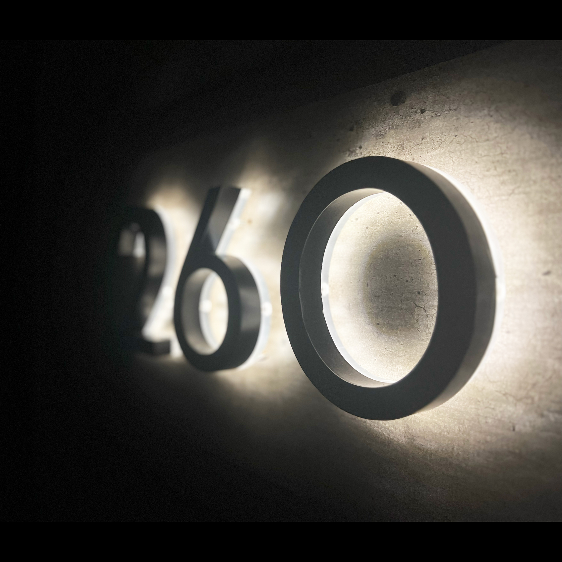 Backlit LED House Address Numbers