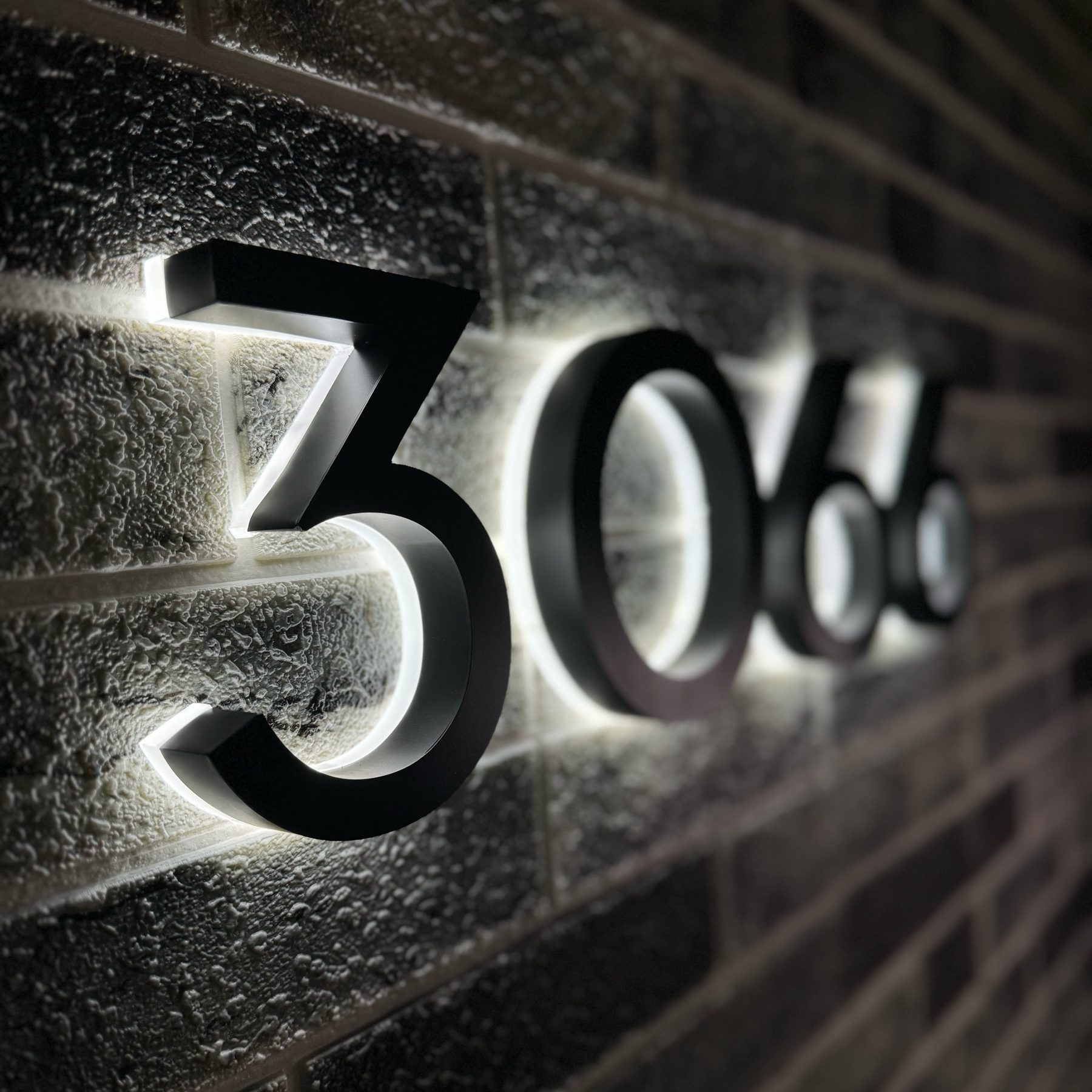 Backlit LED House Address Numbers