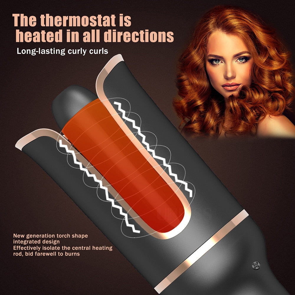 Auto Rotating Ceramic Hair Curler Wand