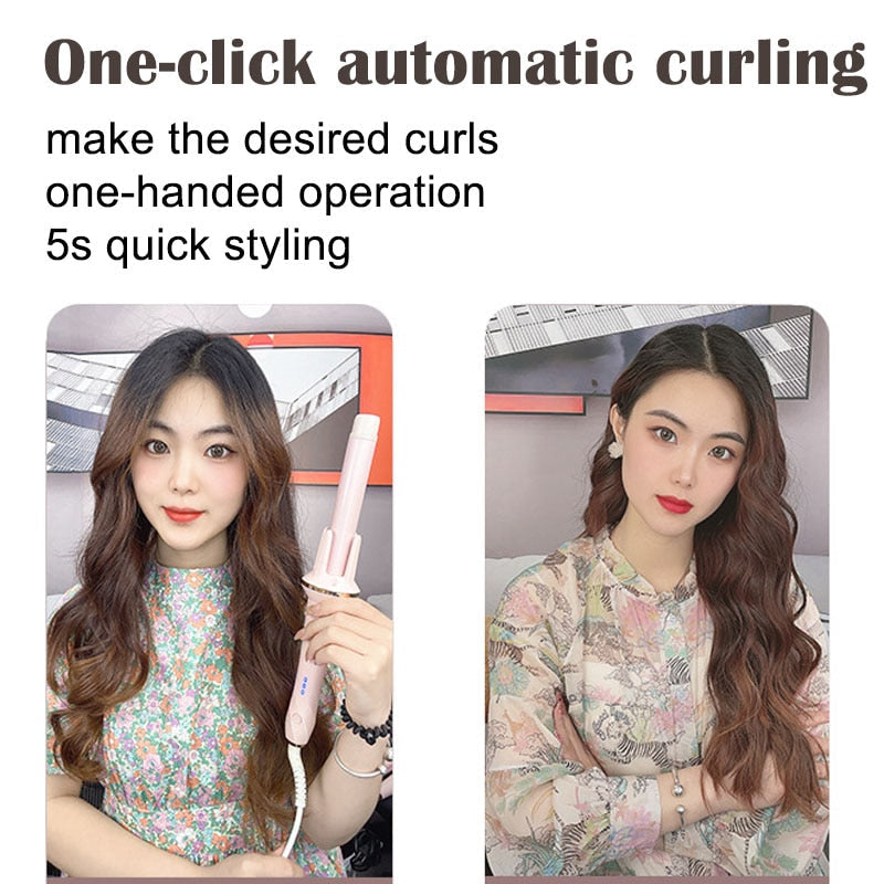 One-Click Automatic Rotating Ceramic Curling Iron