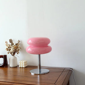 Macaron Glass Bloom Table Lamp In White