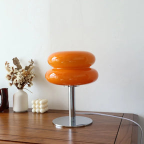 Macaron Glass Bloom Table Lamp In White