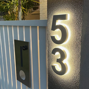 Backlit LED House Address Numbers