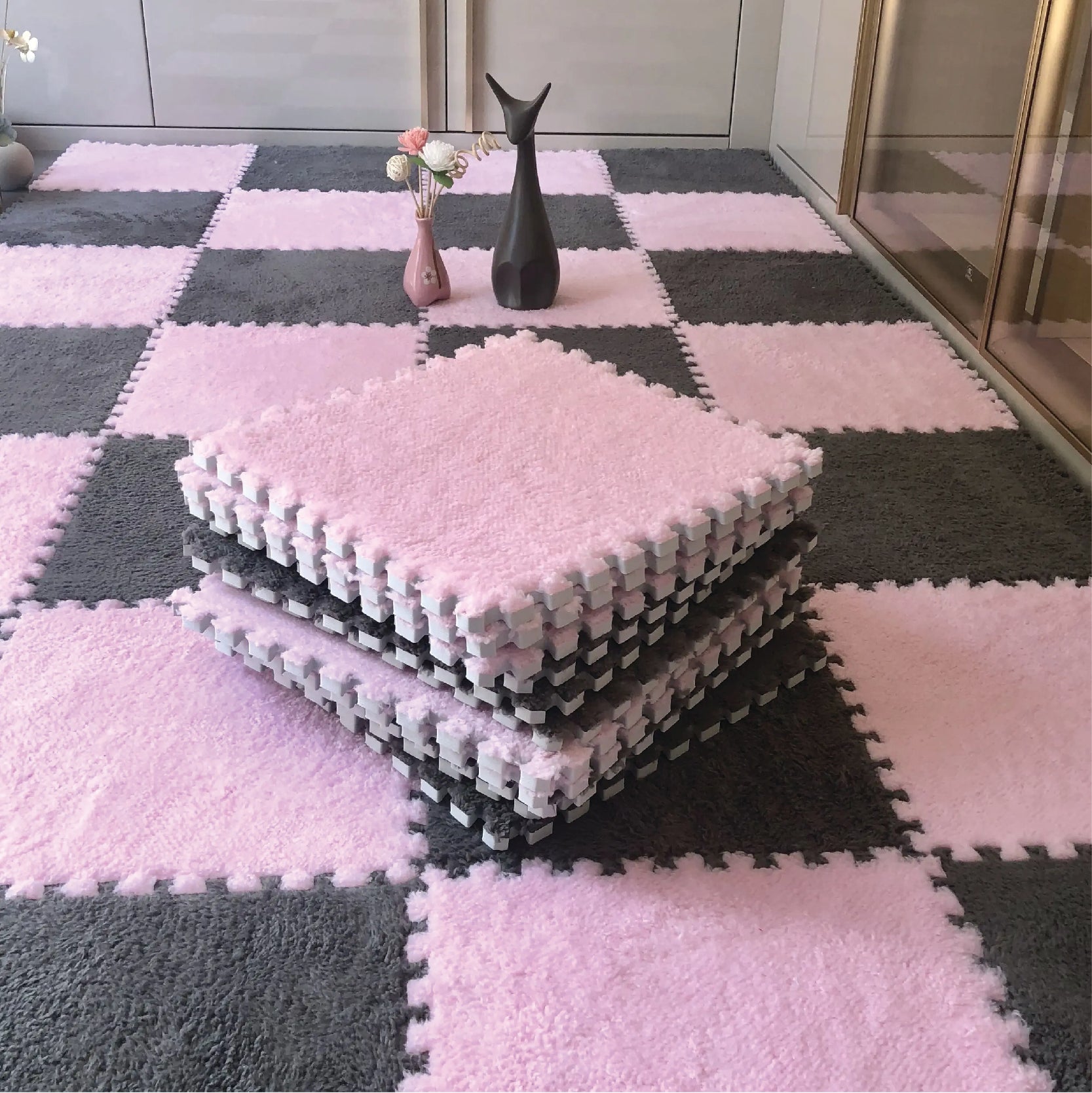 20pcs Ins Style Room Carpet, Bedroom 30*30 Cm