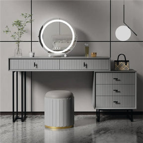 Makeup Vanity Set with Movable 3-Drawer Chest