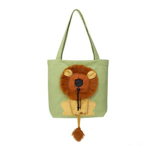 🦁Lion-Shaped Pet Canvas Shoulder Bag