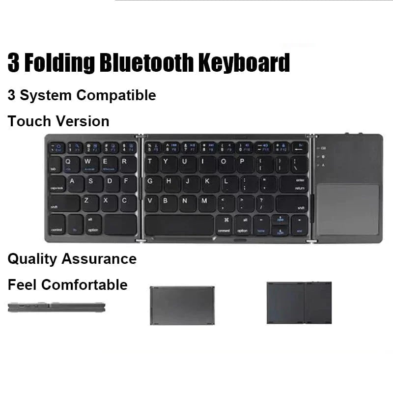 🔥Hot Sale 49% OFF🔥Foldable Bluetooth Keyboard with Touchpad