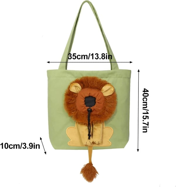 🦁Lion-Shaped Pet Canvas Shoulder Bag