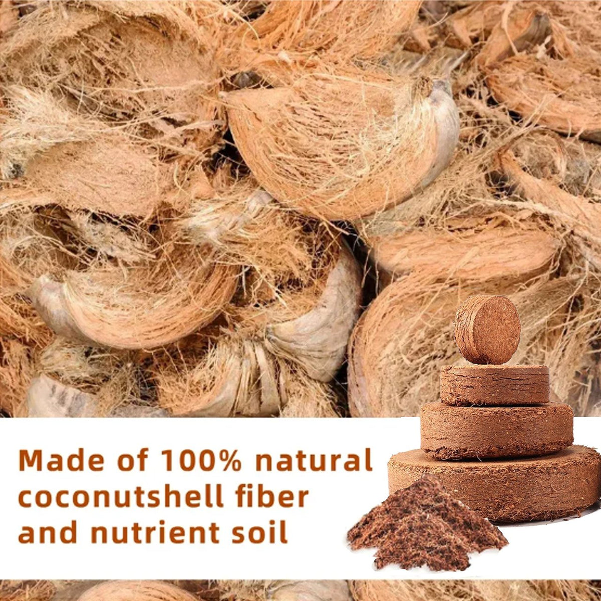 ✨  Premium Organic Coconut Coir Bricks for Plants