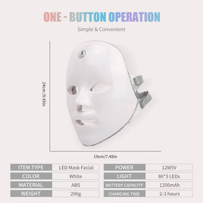 LED Facial Mask Therapy Skin Rejuvenation