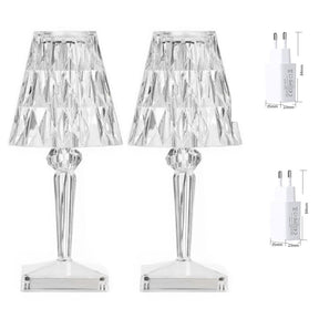 Diamond Table Lamp USB Touch Sensor Acrylic Decoration Desk Lamps For Bedroom Bar Crystal Lighting Gift LED Night Light