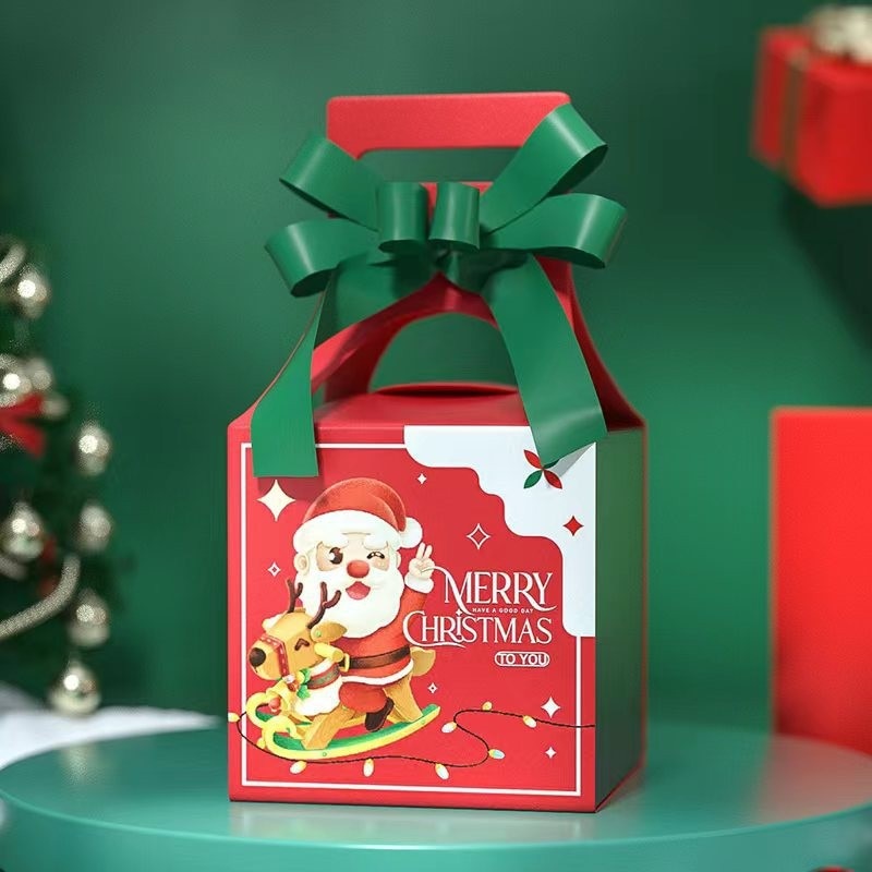 1/4/5Pcs Book Shape Merry Christmas Candy Boxes Bags Christmas Santa Claus Gift Box Navidad Natal Noel Party Decoration Supplies