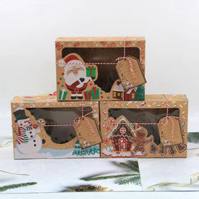 1/4/5Pcs Book Shape Merry Christmas Candy Boxes Bags Christmas Santa Claus Gift Box Navidad Natal Noel Party Decoration Supplies