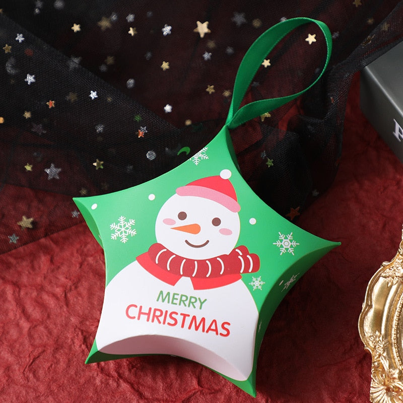 1/4/5Pcs Book Shape Merry Christmas Candy Boxes Bags Christmas Santa Claus Gift Box Navidad Natal Noel Party Decoration Supplies