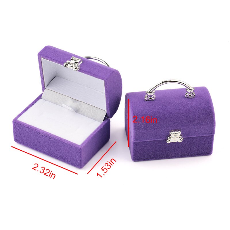 Lovely Velvet Jewelry Box Container Wedding Ring Box for Earrings Necklace Bracelet Display Gift Box Holder 16 styles