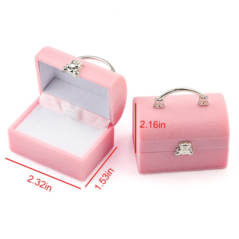 Lovely Velvet Jewelry Box Container Wedding Ring Box for Earrings Necklace Bracelet Display Gift Box Holder 16 styles