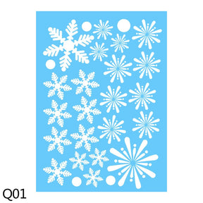 1 Sheet Merry Christmas Snowflake Snowman Window Sticker Christmas Wall Stickers Kids Room Wall Decals