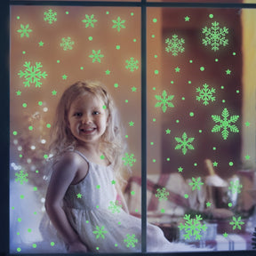 1 Sheet Merry Christmas Snowflake Snowman Window Sticker Christmas Wall Stickers Kids Room Wall Decals