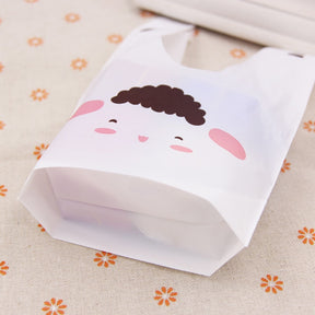 10/50pcs/lot Cute Rabbit Ear Bags Cookie Plastic Bags&amp;Candy Gift Bags For Biscuits Snack Baking Package And Event Party Supplies